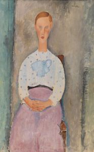 Girl with a Polka-Dot Blouse by Amedeo Modigliani