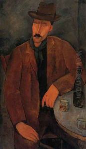 Man with a Glass of Wine by Amedeo Modigliani