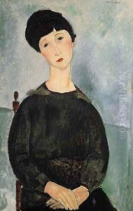 Seated Young Woman by Amedeo Modigliani