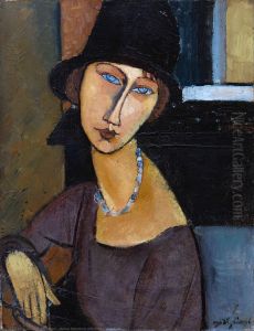 Jeanne Hebuterne with Hat and Necklace by Amedeo Modigliani