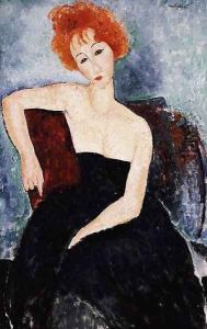 Young Redhead in an Evening Dress by Amedeo Modigliani