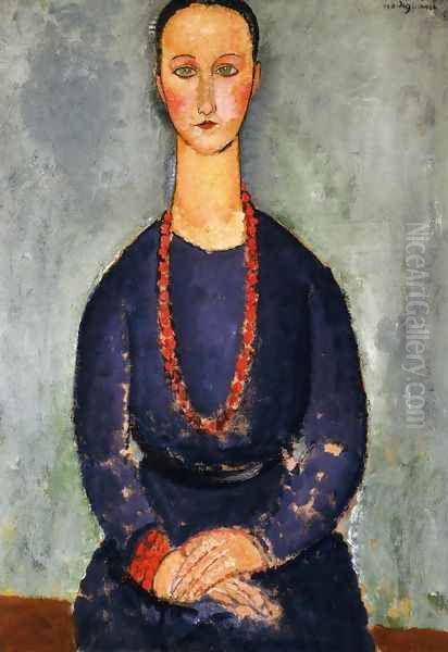Woman in a Red Necklace - view 1