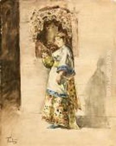 Mujer Con Cantaro by Mariano Jose Maria Bernardo Fortuny y Carbo