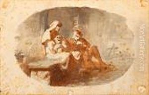 Interior Con Una Familia by Mariano Jose Maria Bernardo Fortuny y Carbo
