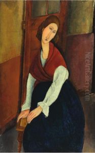 Portrait Of Jeanne Hebuterne by Amedeo Modigliani