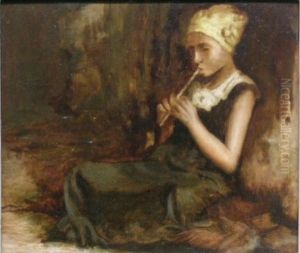 Young Flute Player by Mariano Jose Maria Bernardo Fortuny y Carbo