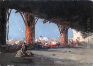 Portico Arabe (arabian Scene) by Mariano Jose Maria Bernardo Fortuny y Carbo
