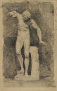 Study Of A Hellenistic Satyr Statue