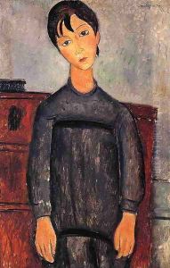 Little Girl in Black Apron by Amedeo Modigliani