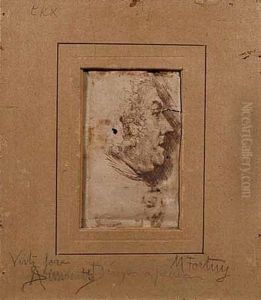Profilo Maschile by Mariano Jose Maria Bernardo Fortuny y Carbo