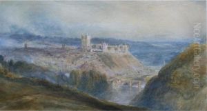 Richmond Castle, Yorkshire by Myles Birket Foster