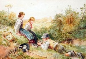 The Birds Nest by Myles Birket Foster