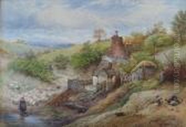 Shepherdess By A Country Cottage - view 1