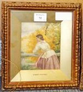 Young Girl With Primroses