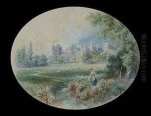 Raby Castle by Myles Birket Foster