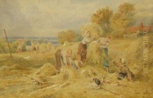 Harvest Workers by Myles Birket Foster