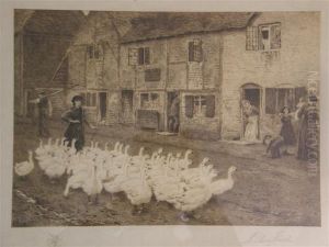 The Goose Girl by Myles Birket Foster