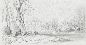 Scottish Landscapes, A Pair by Myles Birket Foster
