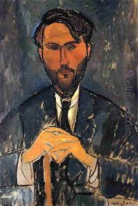 Leopold Zborowski with Cane by Amedeo Modigliani