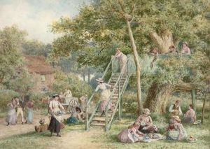 The Golden Grove, Chertsey by Myles Birket Foster