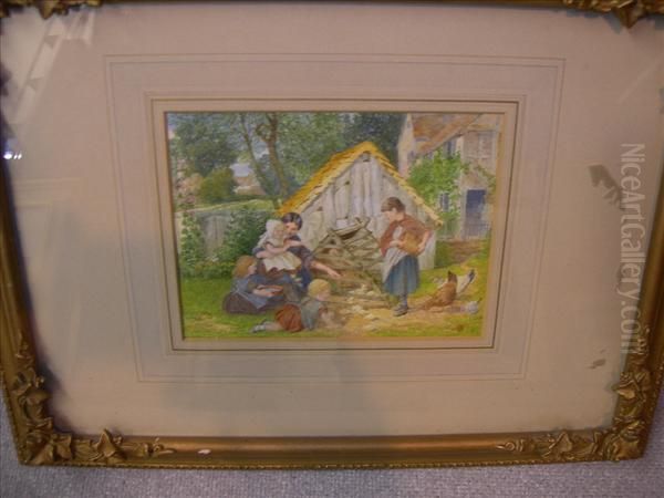 Description
Follower Of Myles Birket Foster Childrenplaying By A Chicken Run - view 1