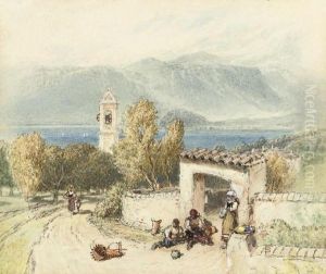 Lake Como by Myles Birket Foster