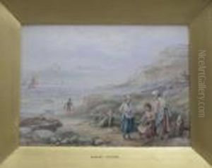 Near Runswick Bay by Myles Birket Foster