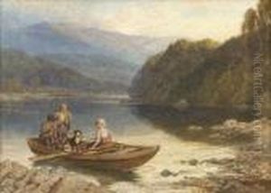 A Highland Ferry Near Pitlochry by Myles Birket Foster