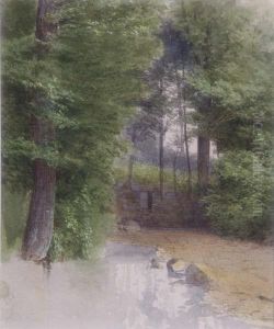 Woodland Glade 6 X 5in by Myles Birket Foster