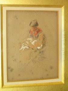 Motherhood by Myles Birket Foster