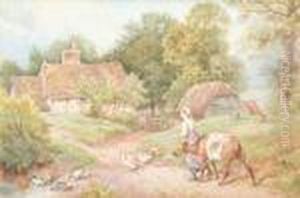 Returning To The Farm by Myles Birket Foster