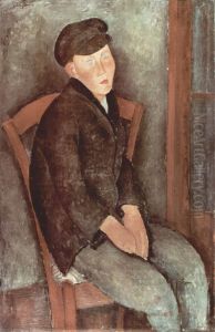Seated Boy With Cap