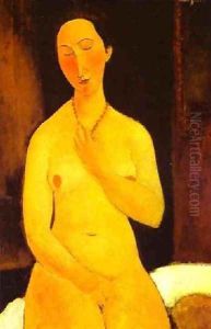 Seated Nude With Necklace by Amedeo Modigliani