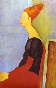 Portrait Of Jeanne Hebuterne In Profile by Amedeo Modigliani