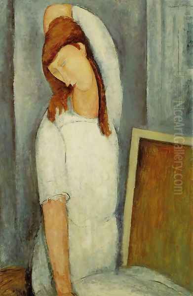 Portrait of Jeanne Hebuterne, Left Arm Behind Her Head - view 1