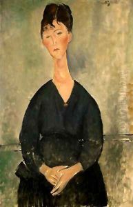 cafe singer 1920 by Amedeo Modigliani