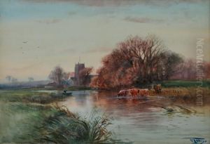 Watering Cows by Henry Charles Fox