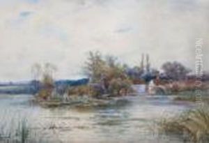 Angler In A Riverlandscape Angler In A Riverlandscape