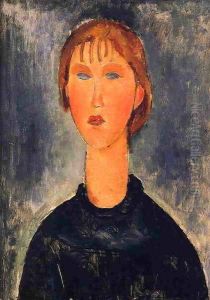 Bust Length Portrait of Blonde Girl 1919 by Amedeo Modigliani