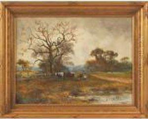 Cows At Pasture by Henry Charles Fox