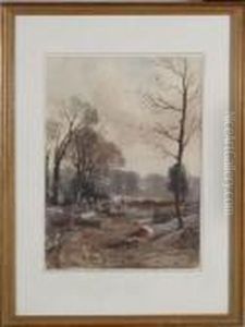 Lumbermen Cutting Timber by Henry Charles Fox