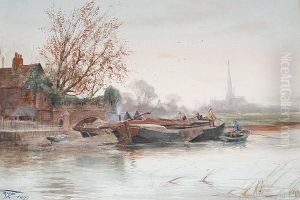 On The Broads; In The Shadow Of The Cathedral by Henry Charles Fox