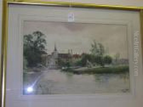 The Swan At Thames Ditton, Signed And Dated '97, Watercolour - view 1
