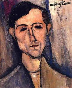 Man's Head (aka Portrait of a Poet) 1915 by Amedeo Modigliani