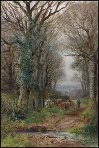 Returning From The Meadows by Henry Charles Fox