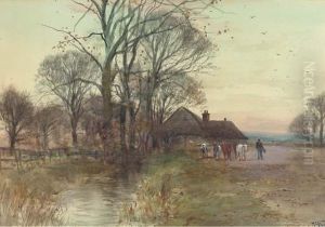 Returning To The Farm; And Off To The Fields by Henry Charles Fox