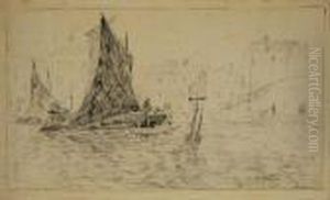 "bragozzi In Laguna" by Pietro Fragiacomo