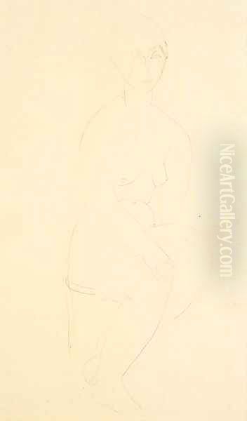 Jeune femme nue, assise - view 1