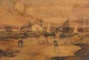 Paesaggio Con Barche by Pietro Fragiacomo