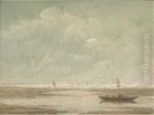 A Fishing Boat Come Ashore by Pietro Fragiacomo